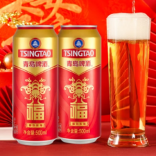 TSINGTAO 青岛啤酒 福如东海10度大罐箱装 500mL 12罐送6罐