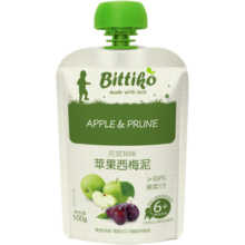 贝爱其味（bittiko）果泥婴幼儿果泥宝宝辅食 混合口味100g 苹果西梅泥 尝鲜装 100g