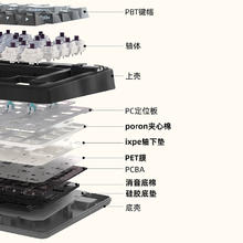 KZZI 珂芝 K75 Lite三模蓝牙无线gasket下灯位RGB客制化机械键盘