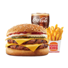 微信小程序：BURGER King 汉堡王 2层芝士牛堡三件套 单次券 到店兑换电子券