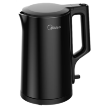 Plus会员：Midea 美的 电热水壶 304不锈钢内胆自动断电煮水壶 静谧黑 1.7L