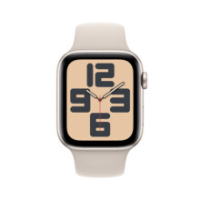 Apple/苹果 Watch SE 2023款智能手表GPS款44毫米星光色铝金属表壳星光色运动型表带S/M MRE43CH/A