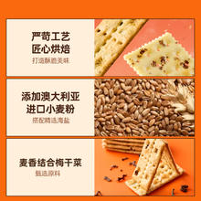 喵满分 海盐苏打梅干菜龙井薄脆饼干零食早餐