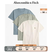 Abercrombie & Fitch 3件装小麋鹿纯色短袖T恤 358480-1