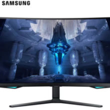 PLUS会员！SAMSUNG 三星 S32BG754NC 32英寸 曲面 FreeSync 显示器（3840×2160、165Hz、DCI-P3 95%、HDR2000）