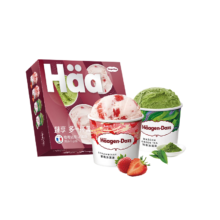 拼多多百亿补贴:哈根达斯（Haagen-Dazs）冰淇淋超值尽享礼盒装 (抹茶*2/草莓*2) 100ml*4