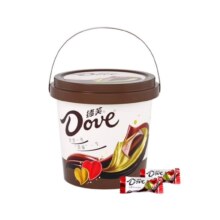 PLUS会员:德芙（Dove）巧克力 丝滑牛奶4.5g*60颗 桶装 270g