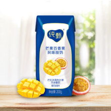 plus会员:纯甄风味酸奶 芒果百香果口味 200g×16包＊2件