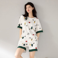 FENTENG 芬腾 休闲圆领纯棉家居服睡衣套装