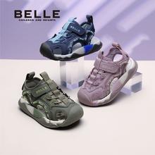 百亿补贴：BeLLE 百丽 儿童包头凉鞋2024新款软底防滑帅气休闲百搭户外运动沙滩鞋子