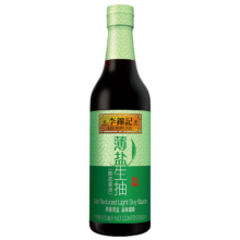 PLUS会员：李锦记（LEE KUM KEE）薄盐生抽 0添加防腐剂 薄盐生抽500ml*2瓶