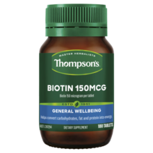 Thompson's 汤普森生物素Biotin维生素H B7 150mcg 100片/瓶 1日1粒 【助益生发】