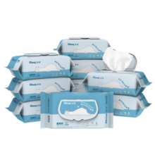 舒洁（Kleenex）湿厕纸羊驼80抽*10包 (800片)清洁湿纸巾 私处清洁 擦去99.9%细菌