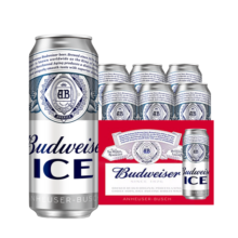 百威（BUDWEISER）百威 冰啤酒 500ml*18听 整箱装 冰啤 500mL 18罐 整箱装