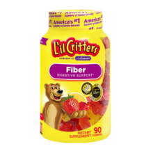 丽贵小熊糖lilcritters益生菌之源宝宝营养果蔬膳食纤维软糖90粒