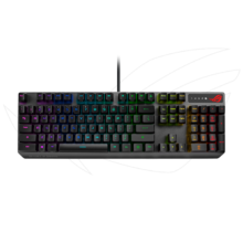 ROG 游侠RX PBT版 机械键盘 有线游戏键盘光学触发机械蓝轴RGB背光键盘防水防尘键盘104键黑色RX光轴