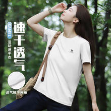 CAMEL 骆驼 户外运动T恤短袖夏季半袖舒适透气跑步健身服上衣女款圆领T恤