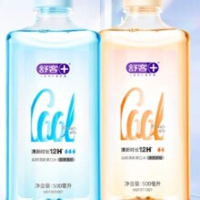 PLUS会员：Saky 舒客 沁爽漱口水家庭装 500ml*2瓶装(酷爽薄荷+果爽鲜橙)＋赠送酵素牙膏20G*2支+条状漱口水*2条