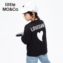 Little MO&CO. 纯棉 little moco童装春秋装男童女童长袖T恤儿童上衣中大童打底