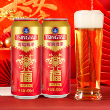 再降价、plus会员：青岛啤酒TsingTao 福如东海10度大罐箱装 500mL 12罐*3件+赠6罐
