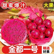 百亿补贴：鲜晟季 现摘新鲜水果海南红心火龙果净重5斤金都1号蜜宝火龙果单果300g+