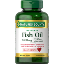 自然之宝无腥深海鱼油软胶囊2400mg*90粒装中老年 含DHAEPA  omega-3 送长辈营养保健品美国原装进口