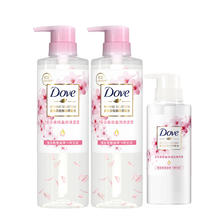 Dove 多芬 天然植萃樱花洗护洗发水470ml*2+护发素270ml 针对毛糙暗淡洗护发