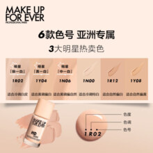 玫珂菲（MAKE UP FOR EVER）清晰无痕亲肌粉底液1R02 (随行装) 混油皮遮瑕持妆 效期2025/2/1