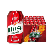 PLUS会员：WUSU 乌苏啤酒 红乌苏啤酒 330mL*24听*2件