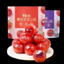 PLUS会员：百草味 爆浆山楂草莓蓝莓 80g*4袋