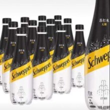 Schweppes 怡泉 苏打水 0糖原味气泡水 400ml*12瓶 整箱装