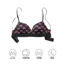 VICTORIA'S SECRET PINK Logo下围舒适文胸光面无痕内衣女休闲简约胸罩 57T