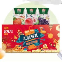 汇源100%果汁国风礼盒混合装200ml*12果汁整箱