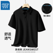 PLUS会员！JEANSWEST 真维斯 男士2024新款夏季薄款polo衫