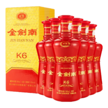 PLUS会员：剑南春 金剑南K6 52度 500ml*6瓶 整箱装