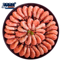 禧美海产 加拿大熟冻北极甜虾1kg/盒 2斤装 45-65只/斤 解冻即食*3