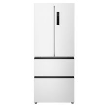 TCL 316-486升冰箱法式多门四开门一级能效风冷无霜双变频负氧离子养鲜超薄家用嵌入式大容量电冰箱 【409升 法式多门】精细分储-白色
