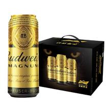 临期品：Budweiser 百威 黑金啤酒 500ml*12听 礼盒装