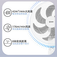 AIRMATE 艾美特 电风扇16吋五叶落地扇家用遥控定时大风力台立式宿舍摇头扇 CS35-X25