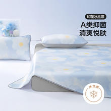 BLISS 百丽丝 A类可折叠印花冰丝凉席 150*200cm(三件套)