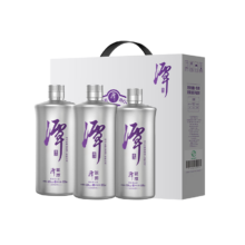 puls会员：潭酒 银谭礼盒 酱香型53度 500ml*3瓶