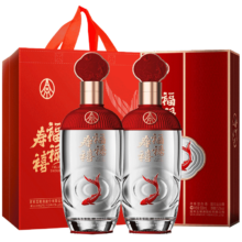 PLUS会员，需首购:五粮液 福禄寿禧 经典纯粮浓香型白酒52度500ml*2瓶