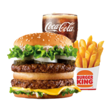 京东百亿补贴：BURGER KING  汉堡王 狠霸王牛堡三件套 单次券 到店兑换电子