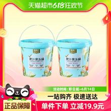 喵满分 果汁果冻桶（白桃味）400g*2件装网红休闲零食下午茶