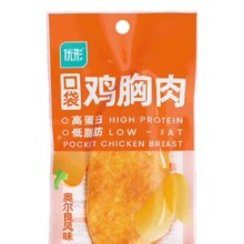 优形（ishape）常温低脂鸡胸肉无淀粉级 鸡胸肉奥尔良40g*1袋*10