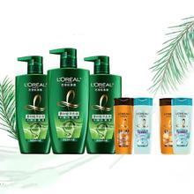 88VIP会员：L'OREAL PARIS 欧莱雅 茶树植萃去头屑洗发水套装（500ml*3+随机洗护100ml*4）