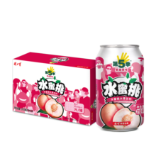 健力宝白桃水蜜桃汁网红水果饮料310ml*24罐整箱好喝0脂果味饮品