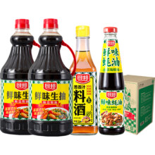 88VIP：厨邦 鲜味生抽1.25l*2+鲜味蚝油490g+葱姜汁料酒500ml