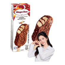 哈根达斯（Haagen-Dazs）香草焦糖扁桃仁口味 脆皮条69g支雪糕