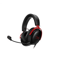 HYPERX 极度未知 Cloud Ⅲ 飓风3黑红DTS音效 飓风3电竞头戴式游戏耳机 吃鸡游戏CSGO带麦耳机有线